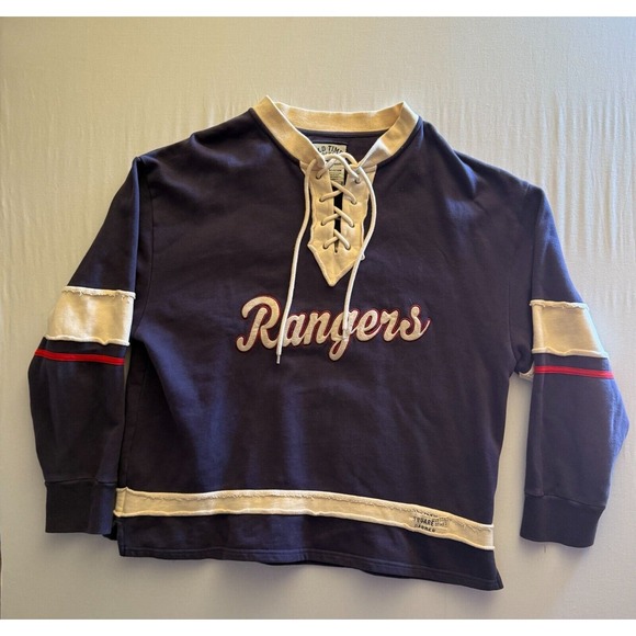 Other - Old Time Hockey Causeway Collection‎ New York Rangers Lace Up Sweater Size XL
